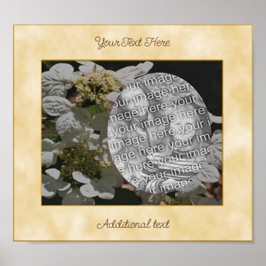 あじさい花あなたの写真を追加パーソナライズされた ポスター (正面)