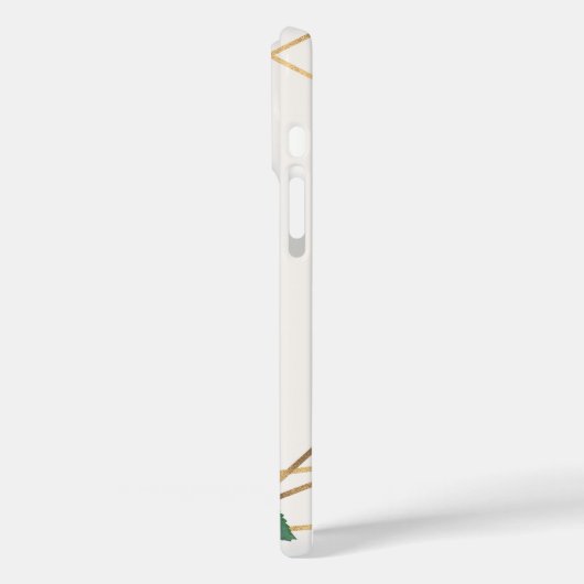 あじさい花と金ゴールドエレガントグラムパーソナライズされた Case-Mate iPhoneケース (裏面 / 左)