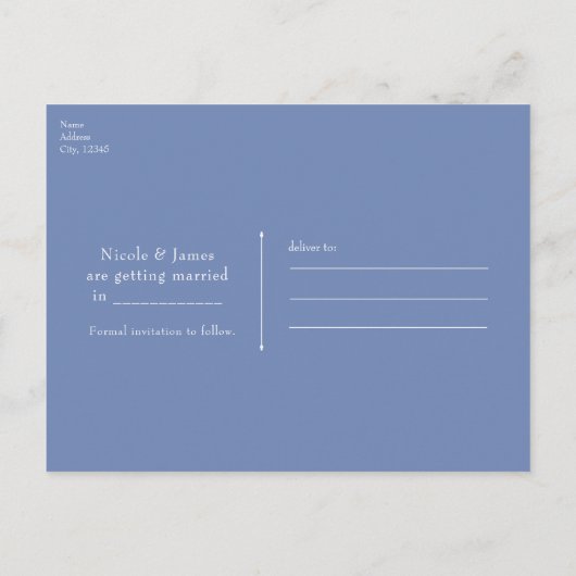 あじさい花と金ゴールドエレガント日付の保存 案内ポストカード (裏面)