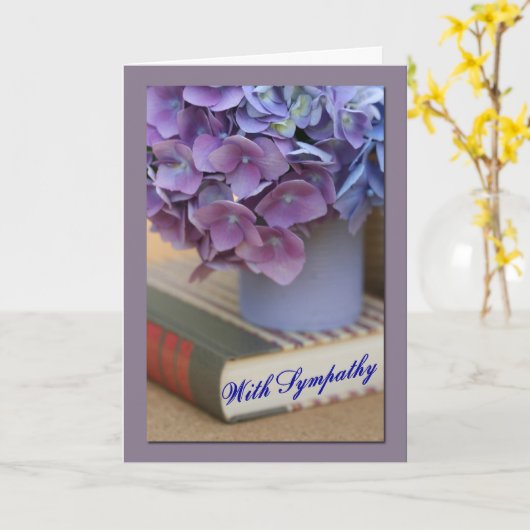 あじさい花の共感書 カード (黄色い花)