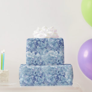 あじさい花の水色 ラッピングペーパー