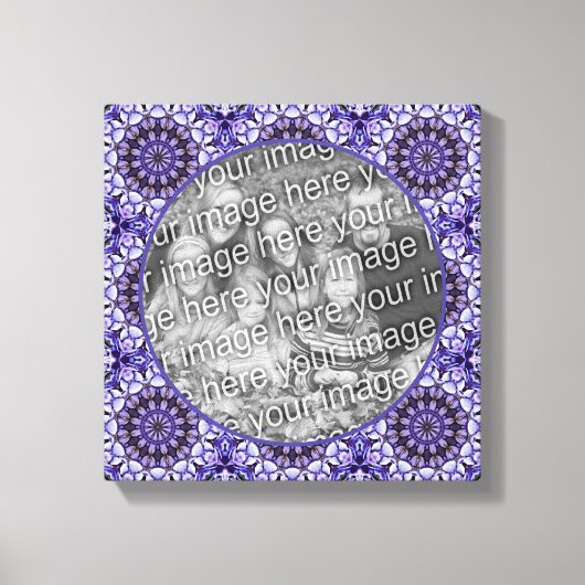 あじさい花の花の抽象芸術自分の写真を追加 キャンバスプリント (正面)