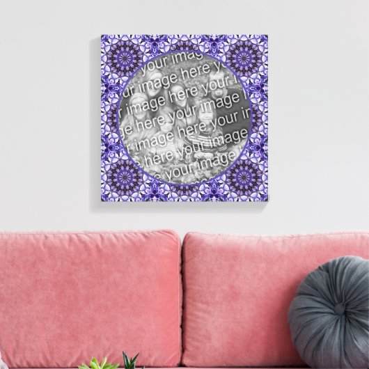 あじさい花の花の抽象芸術自分の写真を追加 キャンバスプリント (インサイチュ (リビング))