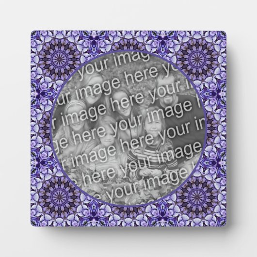 あじさい花の花の抽象芸術自分の写真を追加 フォトプラーク (正面)