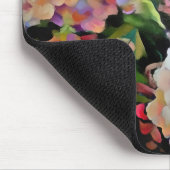 あじさい花の装飾フローラアートピンク マウスパッド (コーナー)