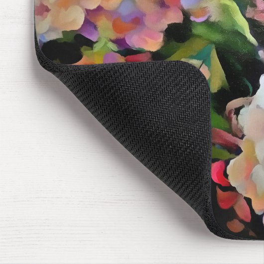 あじさい花の装飾フローラアートピンク マウスパッド (コーナー)