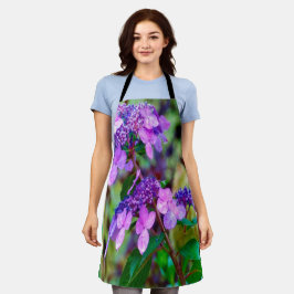 あじさい花を叫ぶ紫色のひねり エプロン
