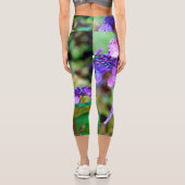 あじさい花を叫ぶ紫色のひねり カプリレギンス (裏面)