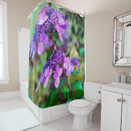 あじさい花を叫ぶ紫色のひねり シャワーカーテン