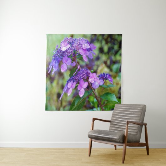 あじさい花を叫ぶ紫色のひねり タペストリー (インサイチュ)