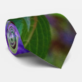 あじさい花を叫ぶ紫色のひねり ネクタイ (ロール)