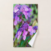 あじさい花を叫ぶ紫色のひねり バスタオルセット (ハンドタオル)