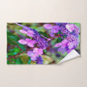 あじさい花を叫ぶ紫色のひねり バスタオルセット (ハンドタオル)