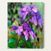 あじさい花を叫ぶ紫色のひねり プランナー手帳 (裏面)