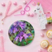 あじさい花を叫ぶ紫色のひねり ペーパープレート (パーティー)