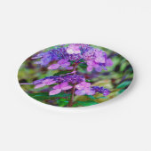 あじさい花を叫ぶ紫色のひねり ペーパープレート (アングル)