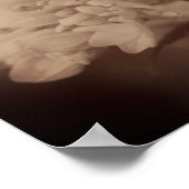 あじさい花インヴィンテージセピア ポスター (角)