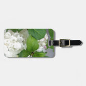 あじさい花グリーンホワイト自然ガーデンプラント ラゲッジタグ (正面横)