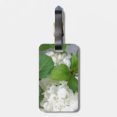 あじさい花グリーンホワイト自然ガーデンプラント ラゲッジタグ (裏面縦)