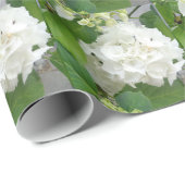 あじさい花グリーンホワイト自然ガーデンプラント ラッピングペーパー (ロールコーナー)