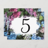 あじさい花フレームテーブル番号 ポストカード (正面/裏面)