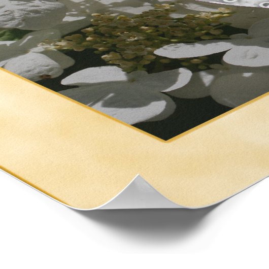 あじさい花フレーム自分の写真を作成 ポスター (角)