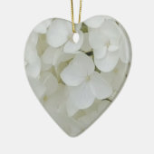 あじさい花フローラ白エレガント花 セラミックオーナメント (左)