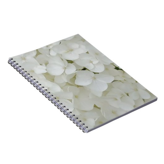 あじさい花フローラ白エレガント花 ノートブック (右側)
