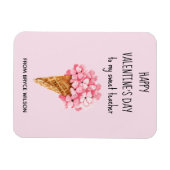 あじさい花先生のバレンタインデーフレキシブル マグネット (横)