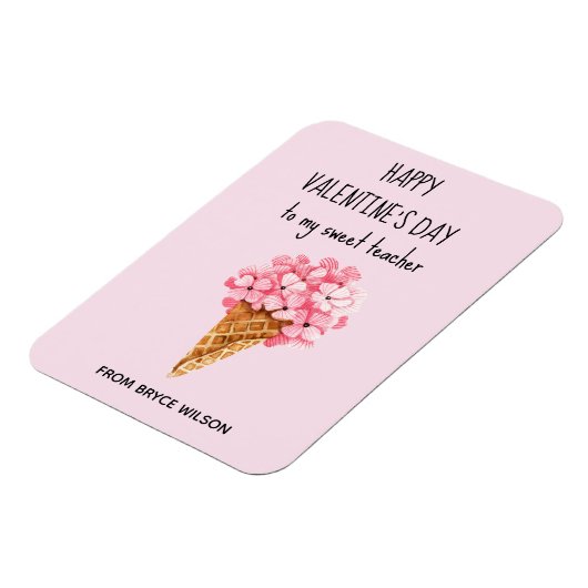 あじさい花先生のバレンタインデーフレキシブル マグネット (左側)