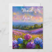 あじさい花畑オイル塗装サンキューカード サンキューカード (正面)