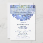 あじさい花結婚のリハーサルディナー 招待状 (正面)