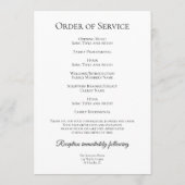 あじさい花葬追悼式 プログラム (裏面)