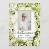 あじさい花葬追悼式 プログラム (正面)