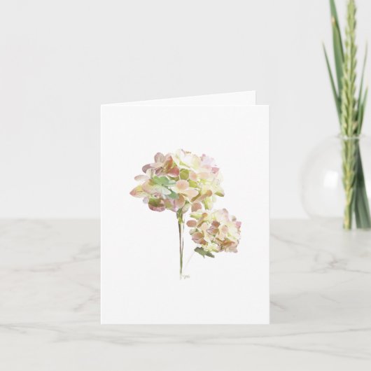 あじさい花 サンキューカード (正面)