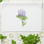 あじさい花、紫 キッチンタオル (折り畳み)