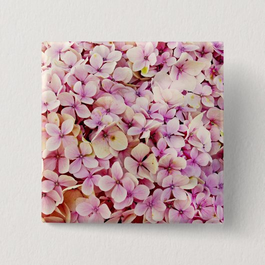 あじさい花 缶バッジ (正面)