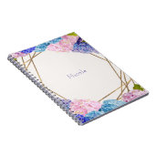 あじさい花&金ゴールド春フローラシック ノートブック (右側)