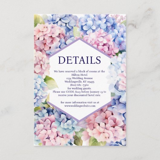 あじさい詳細エンクロージャカード エンクロージャーカード (正面)