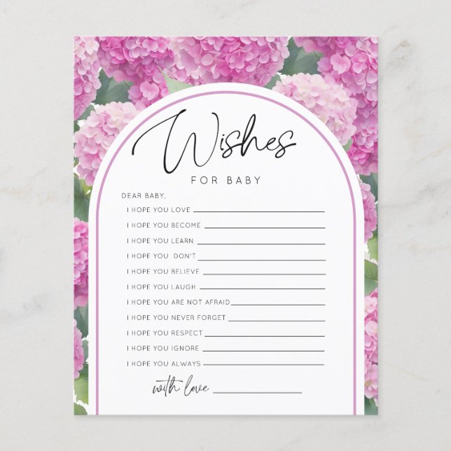 あじさい赤ちゃんシャワーの願いゲーム (正面)