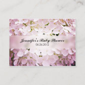 あじさい赤ちゃんシャワー登録カード エンクロージャーカード (裏面)