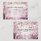 あじさい赤ちゃんシャワー登録カード エンクロージャーカード (正面/裏面)