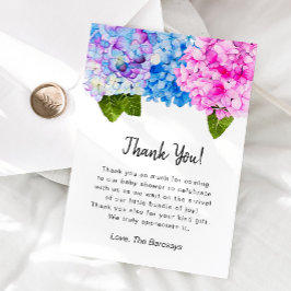 あじさい赤ちゃんシャワー サンキューカード