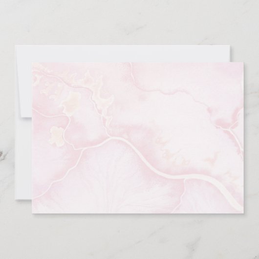 あじさい開花ズウーマンピンクお祝いオブ・ライフ 招待状 (裏面)