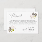 あじさい開花ボタニカル結婚ウェルカムゲスト 出欠カード (正面/裏面)