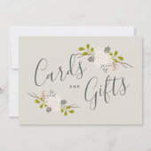 あじさい開花植物学結婚のギフトテーブルサイン 招待状 (正面)