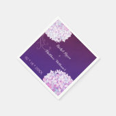 あじさい開花結婚プラム スタンダードカクテルナプキン (角)