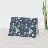 あじさい青いフローラは私の花嫁になる カード (裏面)