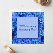 あじさい青い縁どか ノートカード (正面/裏面インサイチュ)