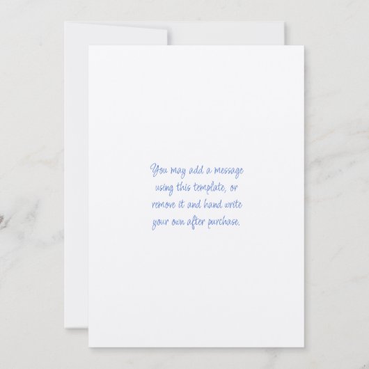 あじさい青い花ありがとうメッセージ 招待状 (裏面)